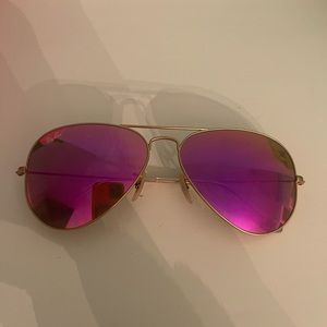 Pink ray ban aviators